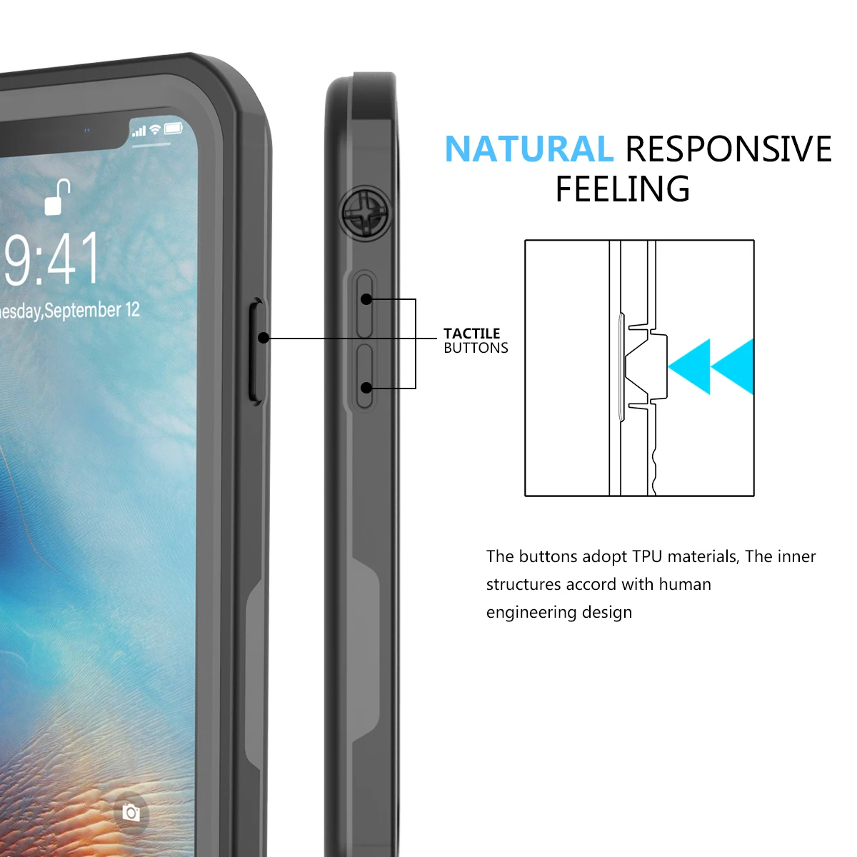 IP68 Водонепроницаемый чехол для iPhone 11 Pro 5,8 '' чехол Полная защита тела ударопрочный и защищает от грязи устойчивый к царапинам чехол для телефона
