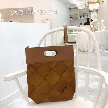 

2020 New Style Women's Shoulder Dull Polish Weaving Tote Bag Versatile Hand Crossbody Bag