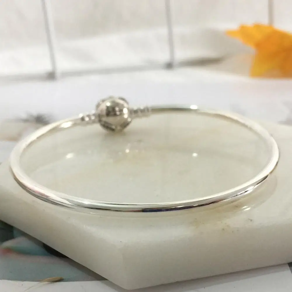 925 пробы Серебряный классический Серебряный браслет с бантом с прозрачным кубическим цирконием женский браслет с подвесками