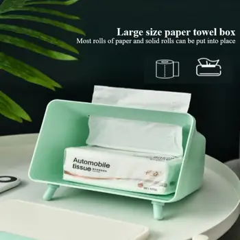 

Home Simple Retro Desktop Tissue Box Mobile Phone Holder Multifunctional Creative Office Organizer Paper Pumping Tissue Box