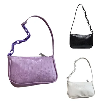 

Women Crossbody Bags for Women 2020 Handbags Small Square Bag Ladies Crocodile Pattern Chain Shoulder Bags