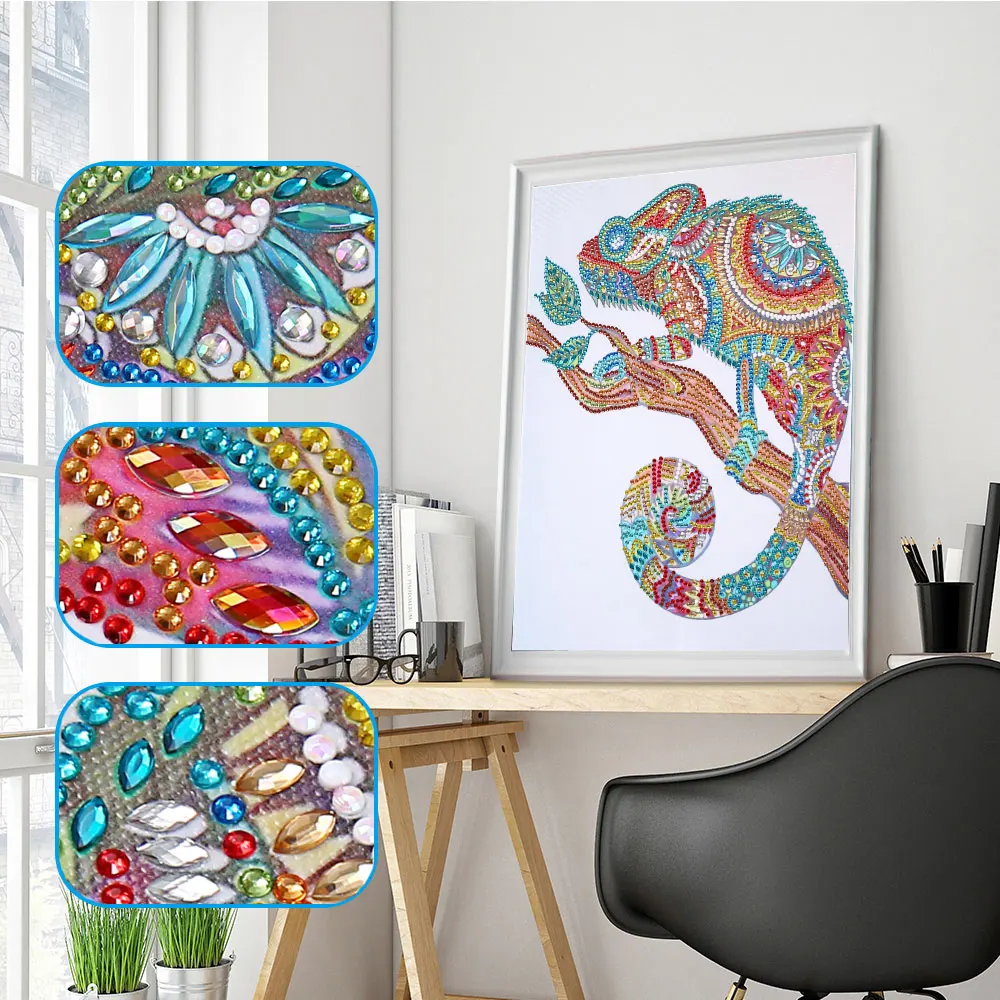 

5D Special Shaped Diamond Painting Animal Diamond Embroidery Cross Stitch Partial Rhinestone Picture Serial Mosaic Home Decor