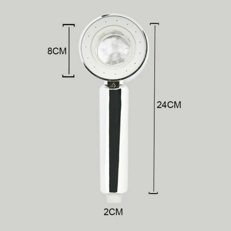 Silver Abs High Pressure Showerhead Handheld Shower Head Accessory