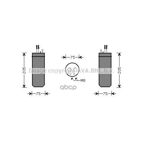 Осушитель Кондиционера Vag A4/Superb/Passat 1.6-4.0/1.8t/1.9d-2.5d 00-09 Ava Aid209 Ava арт. AID209