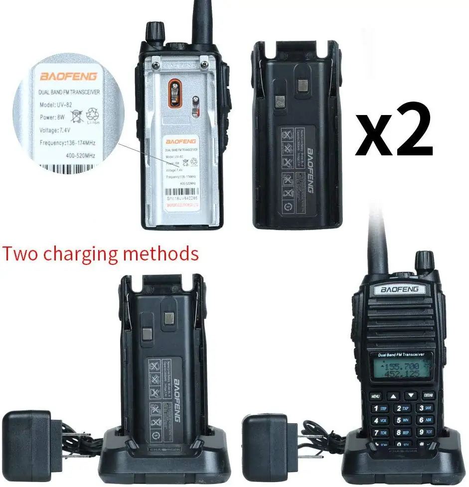 Very Cheap 4vsRB BaoFeng Walkie Talkie UV 82 Schinken Dual Band 136 174/400 520 MHz FM 8 watt 2800mAh Batterie wasserdicht Zwei Weg Radio, transceiver