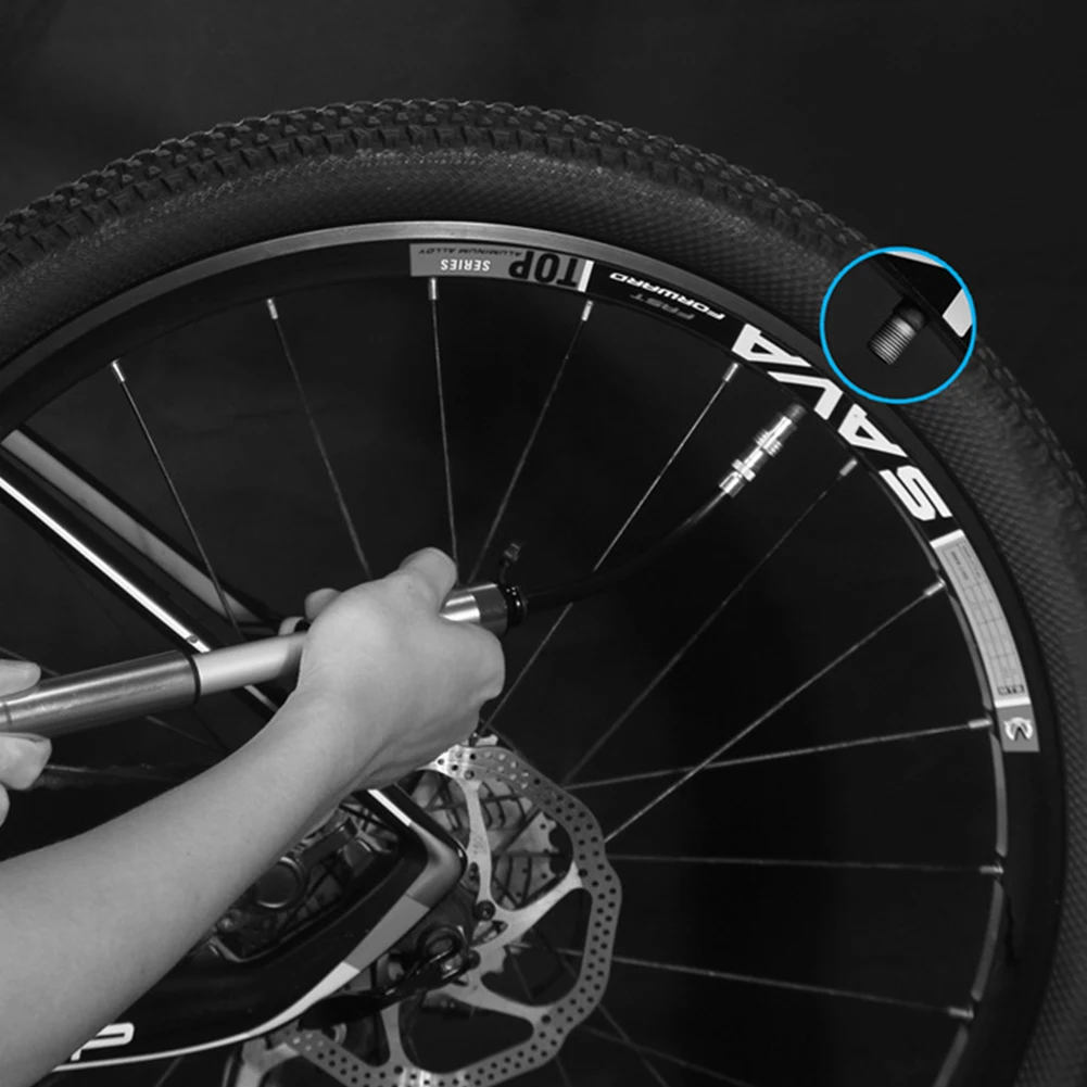 Retractable Mini Bicycle Pump 120PSI Road Bike High Pressure Tyre Aluminium Alloy Ultralight Inflator Schrader Presta Basketball