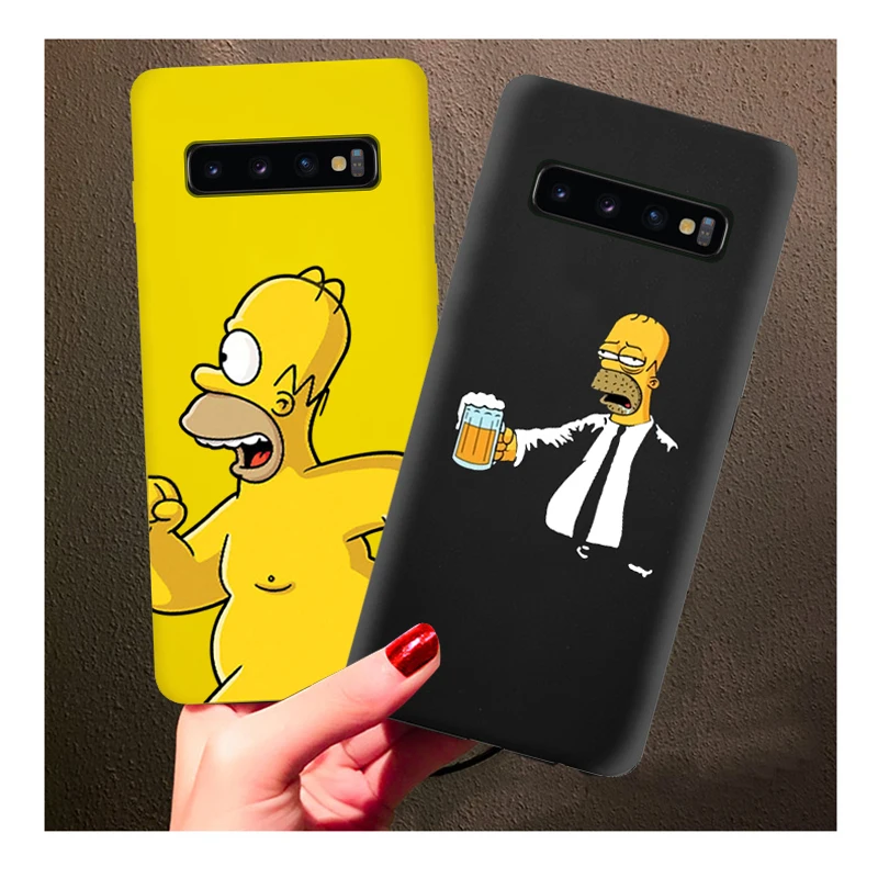 Забавный чехол для samsung Galaxy S10 S10E S9 S8 S7 S6 Plus Lite edge, силиконовый чехол для телефона, мягкий чехол Homer J. Simpson