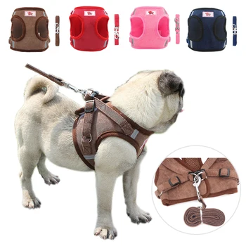 

Pet Dog Cat Harness Vest with Leash Adjustable Vest Walking Supplies Soft Breathable Collar Puppy for Dog Collar Perro Chihuahua