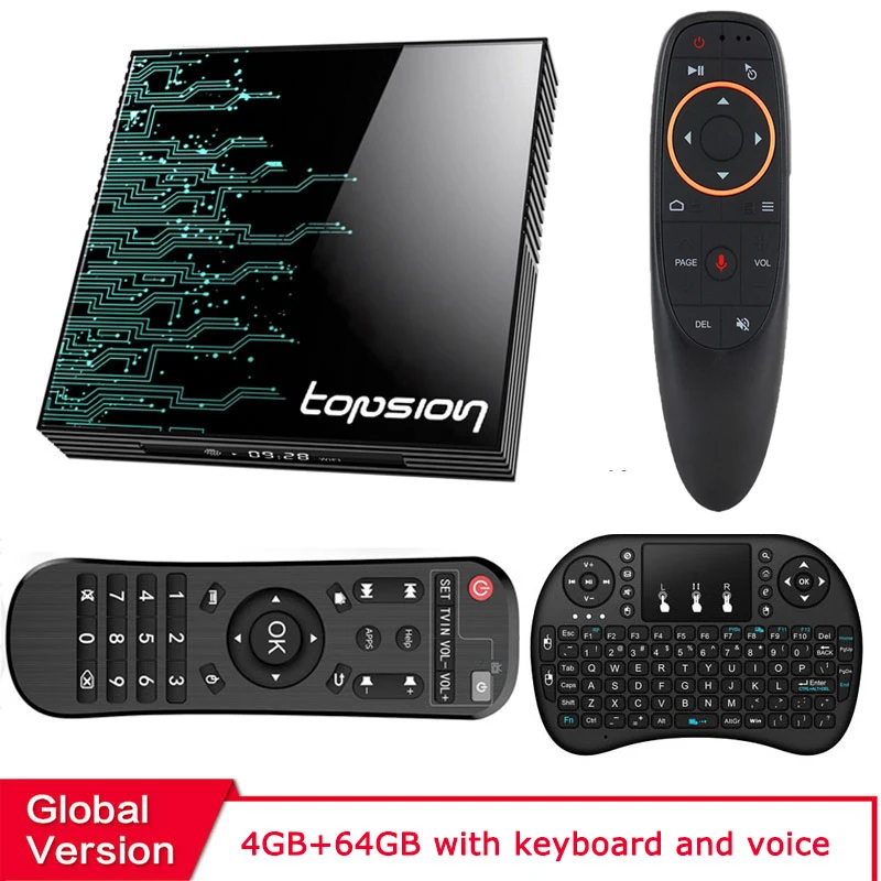 64G key airmouse Android tv Box 9,0 4 ГБ 32 ГБ 64 ГБ 4K H.265 медиаплеер 3D видео Google помощник Netflix 2,4G 5 ГГц Wifi ТВ приемник телеприставка - Цвет: 64G key airmouse