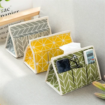 

6 Lattice Tissue Organizer Storage Box Cotton Linen Remote Control Containers Stackable MultiFunction Boxes For Home Desktop Bin