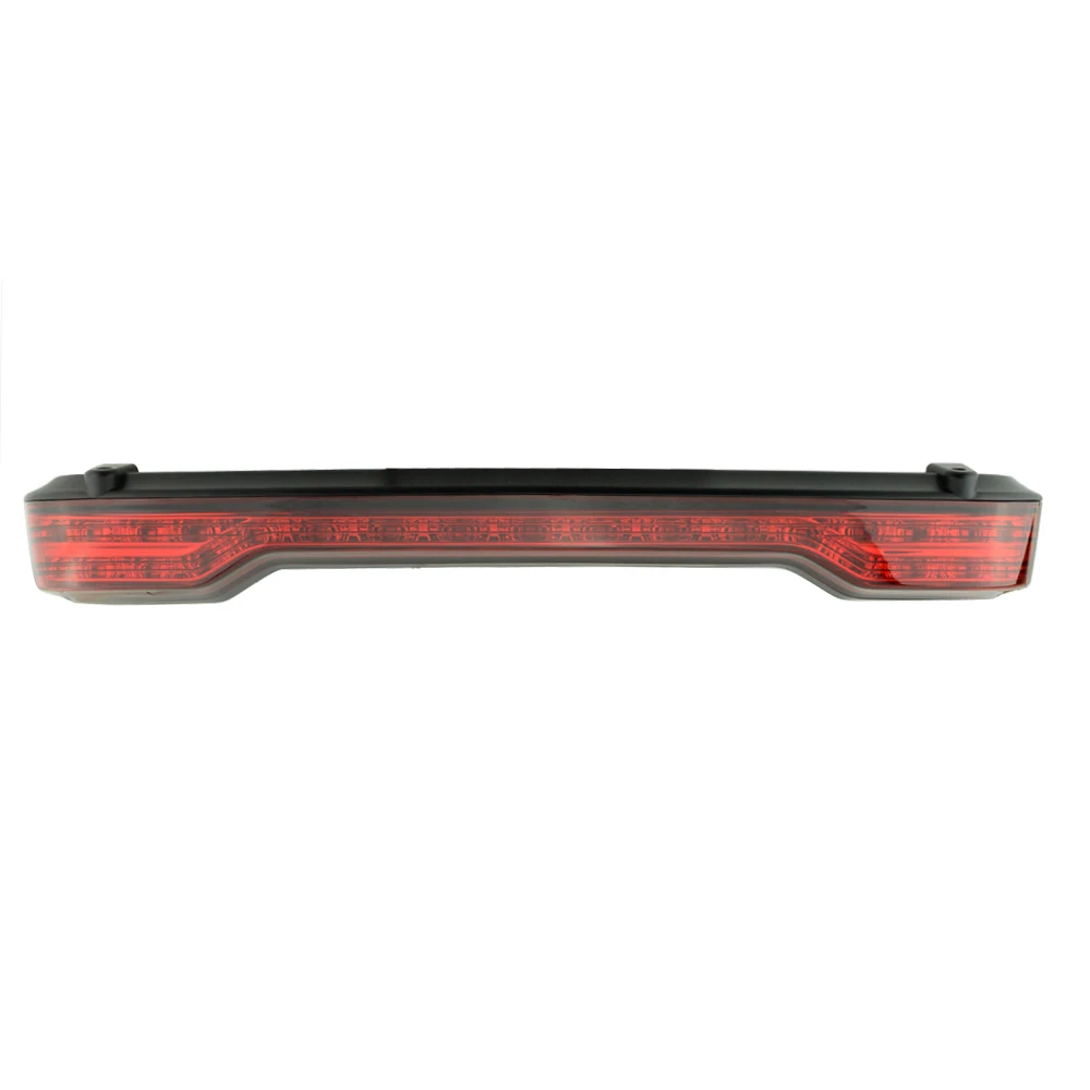 Black red Wrap Tour Pack LED Tail Brake Running Light for Harley Touring Trunk King 14-17