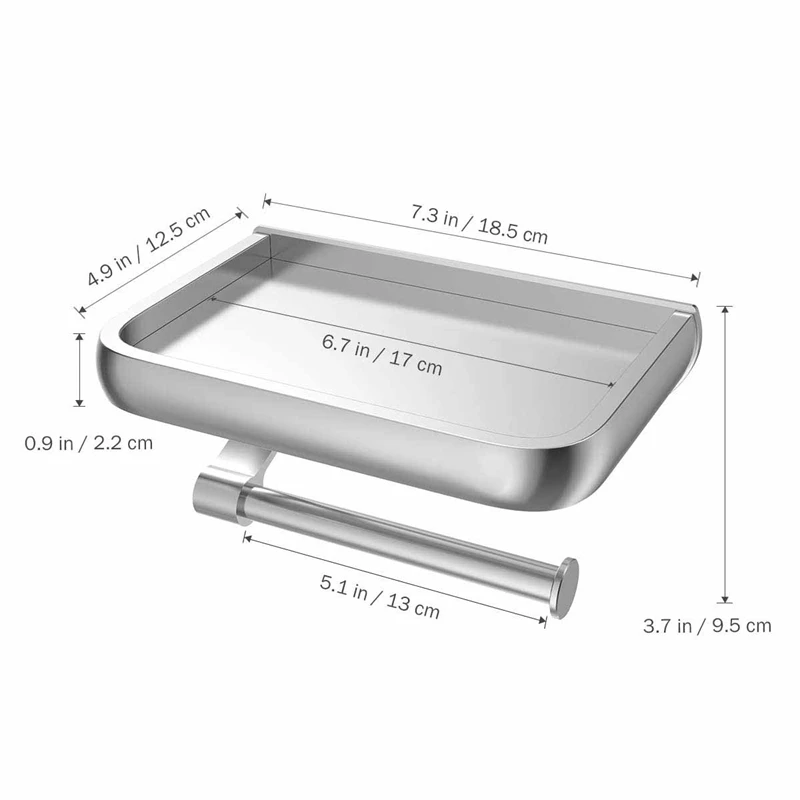 Держатель для туалетной бумаги с полкой, антикоррозийный Алюминиевый держатель для туалетной бумаги с Телефон Полка для всех мобильных телефонов, настенный Bathro