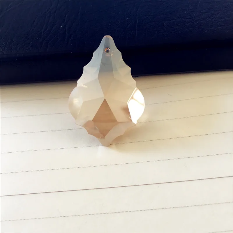 100 шт./лот 38 мм шампанского цвета Кристалл кленовый лист призма люстра части