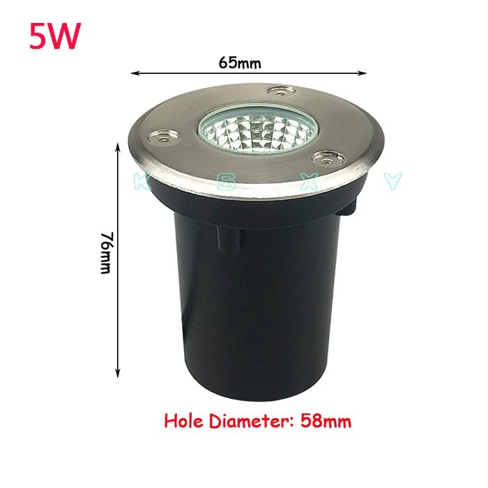 4 шт. Водонепроницаемый светодиодный светильник для сада подземный 3 Вт 5 Вт 7 Вт 10 Вт 12 Вт IP67 наружный утопленный светильник для сада - Испускаемый цвет: 5W 65mm
