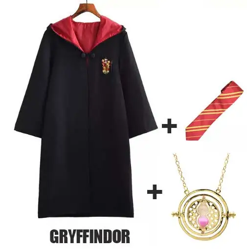 1 Ravenclaw Хатч патч Слизерин халат шарф Косплей Костюм Гриффиндор ожерелье Поттер костюм на Хэллоуин Гермиона школьная форма - Цвет: 1