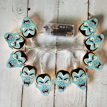 

1Pc Lifelike Fashionable Creative LED Light Party Decor Light String Ghost-Face Light Lamp String for Halloween Parties