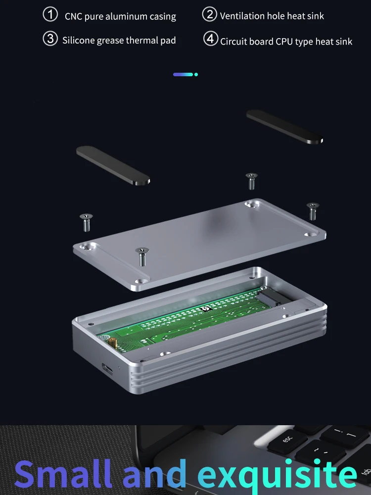 Acasis Thunderbolt 3 Mobile Enclosure  M.2 NVME  Solid State SSD Notebook Desktop External Shell Type C 40Gbps High-Speed hdd casing 3.0