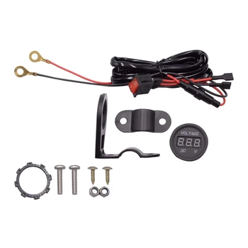 

Motorbike 12-24V Green LED Digital Display Voltmeter Volt Gauge With Switch