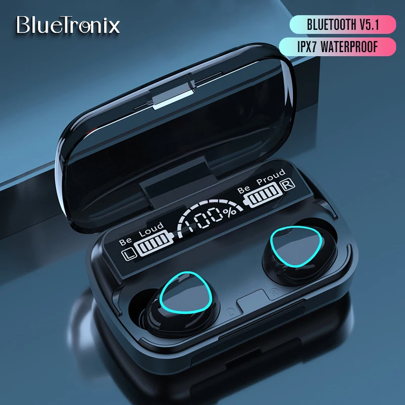 Беспроводные наушники BlueTronix TWS M10 водонепроницаемые Bluetooth с внешним