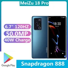 DHL Fast Delivery MeiZu 18 Pro 5G Android Phone 40W Charge 6.7" 120HZ Snapdragon 888 50.0MP Screen Fingerprint OTA Dual Sim