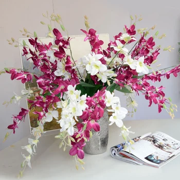 

Orchid Artificial Flowers DIY Butterfly Orchid Cloth Fake Flowers Bouquet Party Wedding Artificial Decorations Flowers