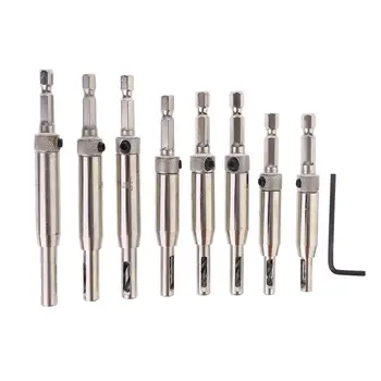 

9Pcs Center Doors Self Centering Hinge Tapper Core Drill Hole Puncher Woodworking Tool