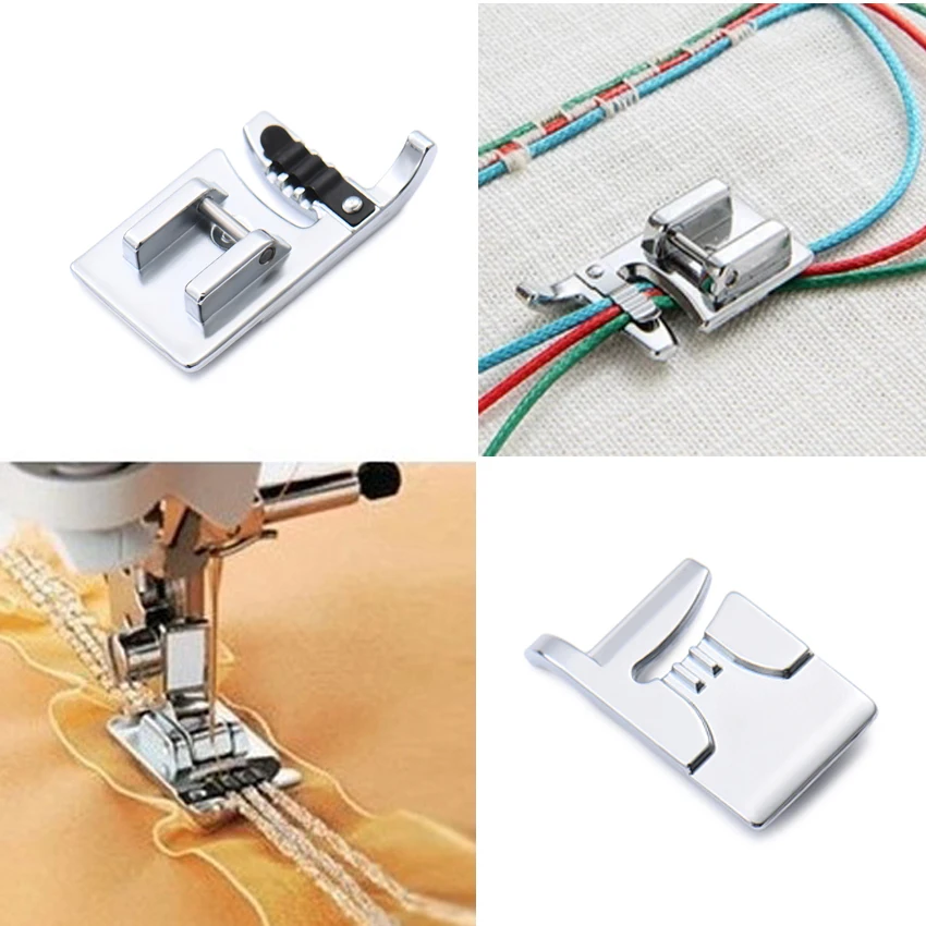 Prensatelas overlock para máquina de coser, pie de prensatelas sobrehilado  para máquina de coser brother singer janome pfaff elna viking white,  7310(006907008) - AliExpress