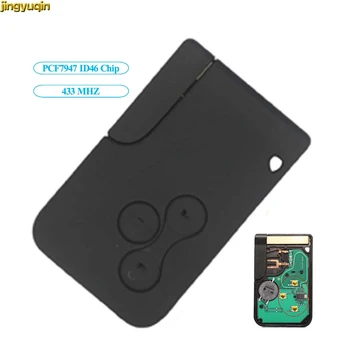 

15X Smart Card Remote Key FOB 433MHZ PCF7947 ID46 Chip For Renault Megane 2 Scenic II Grand Scenic 2003-2008 3BTN PCB Ultrasonic