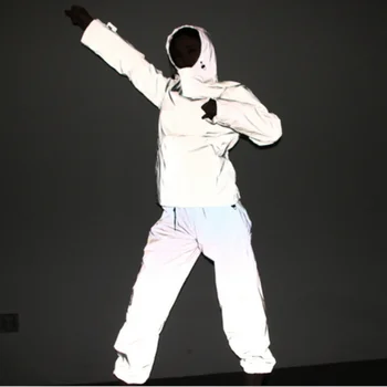 

Hirigin Brand For Women 2019 New Reflective Pants Night party hip hop dance cycling sport pants reflective pants