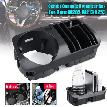 

Car Center Storage Box Water Drink Cup Holder Phone Organizer For Mercedes For Benz C E class W205 W213 X253