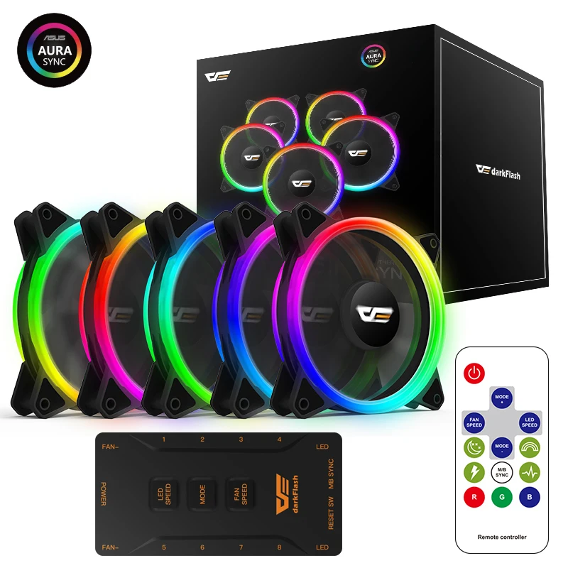 Новый чехол для компьютера ПК вентилятор DR12 Pro аура синхронизация кулер ARGB