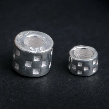 

1Pc 925 Sterling silver color Spacer Barrel Beads 5*6/4.5*3mm Barrel Beads For Bracelet DIY Jewelry Making Accessories 925177