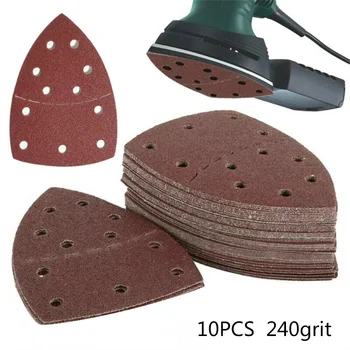 

10pcs Abrasive Sanding Sheets For Bosch PSM 100A Detail Palm Sander For Wood Or Metal Universal New
