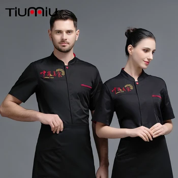 

Chef Jacket Uniform Restaurant Hotel Catering Baker Work Coats Coffee Waitress Workwear Sushi Costume Cozinha Kitchen Cook Shirt