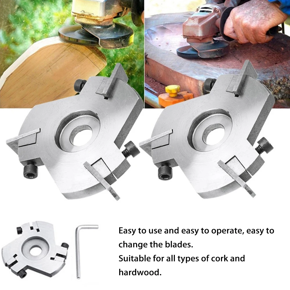 

Power Wood Carving Angle Grinder Cutter Attachment for Woodworking Carving Grinding Disc Detachable 3 Blade Root Milling Cutter