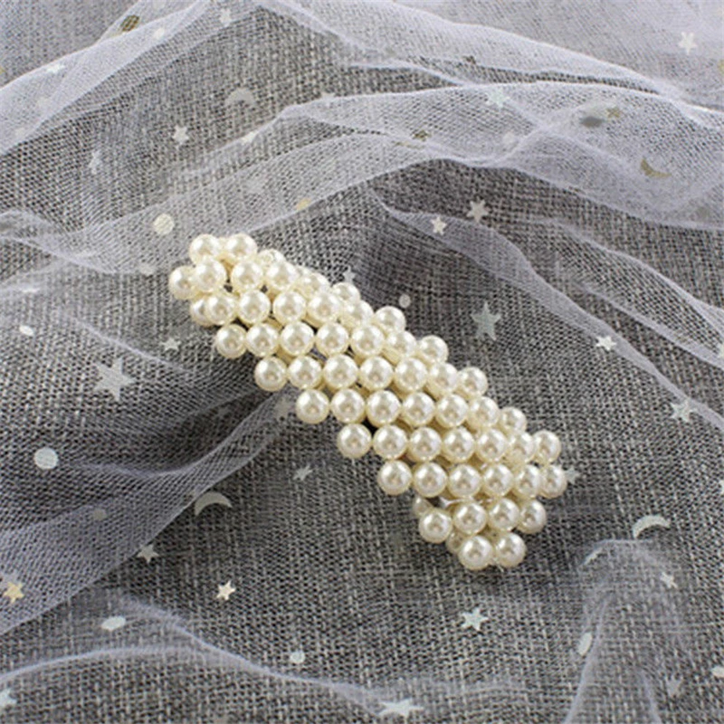 1pcs Fashion Pearl Hair Clip for Women Barrette Hair Pins Barrettes BB Hair Clips Hairpin for Girls Styling Accessories
