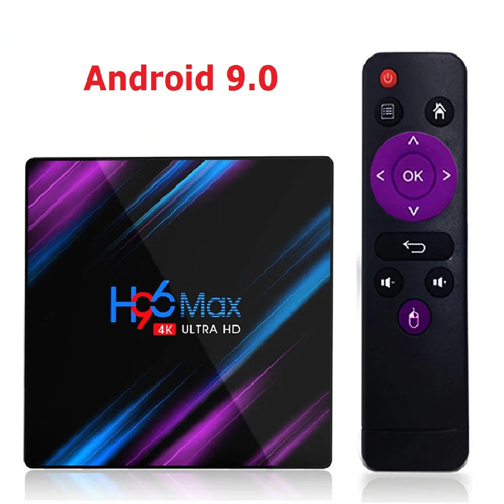 2021 H96 MAX RK3318 Смарт ТВ Box Android 9 0 4 Гб оперативной памяти 32 встроенной 64 ГБ к HD медиа