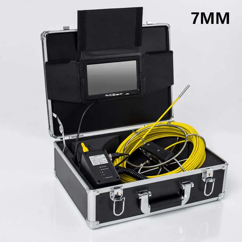 WP70C 20 м/30 м " HD lcd 7 мм супер тонкий трубопровод инспекции видео камера сливной канализационный промышленный эндоскоп DVR опционально
