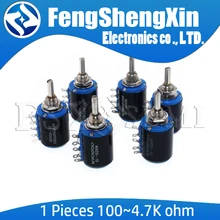 1 шт. WXD3-12-1W 100 220 470 1K 2K2 3K3 4K7 10K 22K 33K 47K Ohm 100R 220R 470R 2,2 K 3,3 K 4,7 K WXD3-12 1 Вт проволочный потенциометр