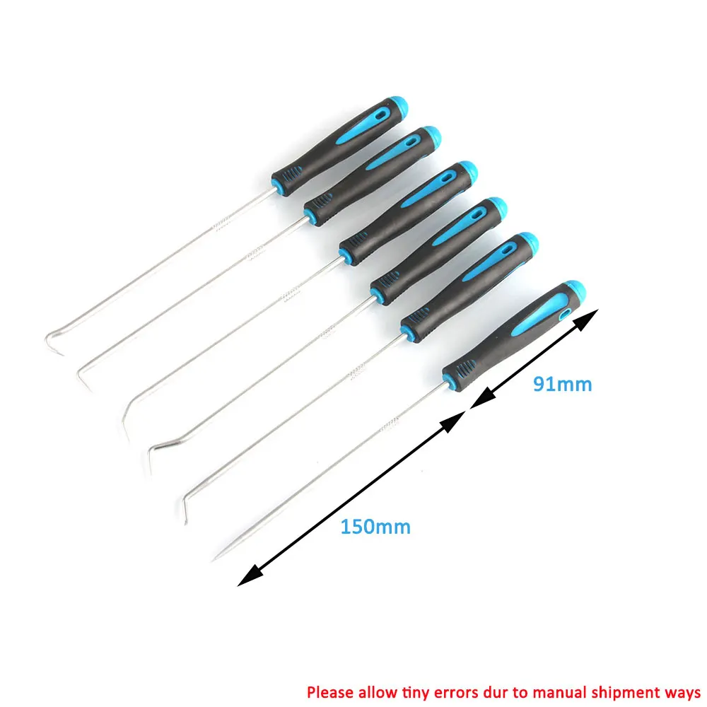 6PCS Long Oil Seal Remover Tool O-Ring Removing Pick Hook Set Craft Tool TPR Material Handle Comfort Grip Hand Tool Color Random 6PCS Long Oil Seal Remover Tool O-Ring Removing Pick Hook Set Craft Tool TPR Material Handle Comfort Grip Hand Tool Color Random