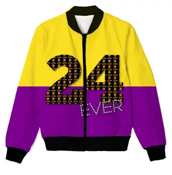 

REAL American US SIZE Custom 24 ever 3D Sublimation print Zipper Up Jacket plus size 4XL 5XL 6XL