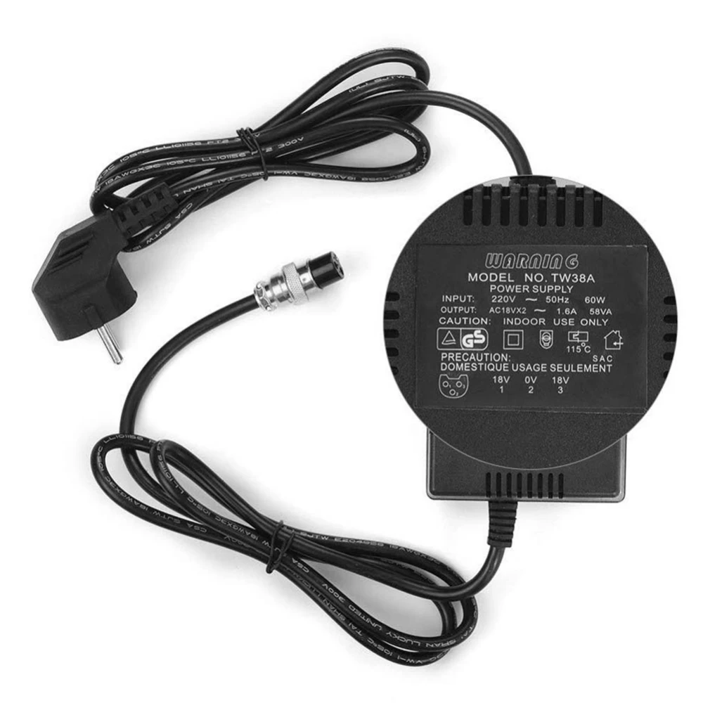 Высокое качество смеситель 3-контактный Мощность адаптер 18V 1600mA 17V 1500mA разъема стандарта ЕС и США для 10CH смеситель для аксессуаров музыкального инструмента