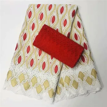 

2.5+2.5 yard Swiss lace fabric latest heavy beaded embroidery African cotton fabrics Swiss voile lace popular Dubai style KL853