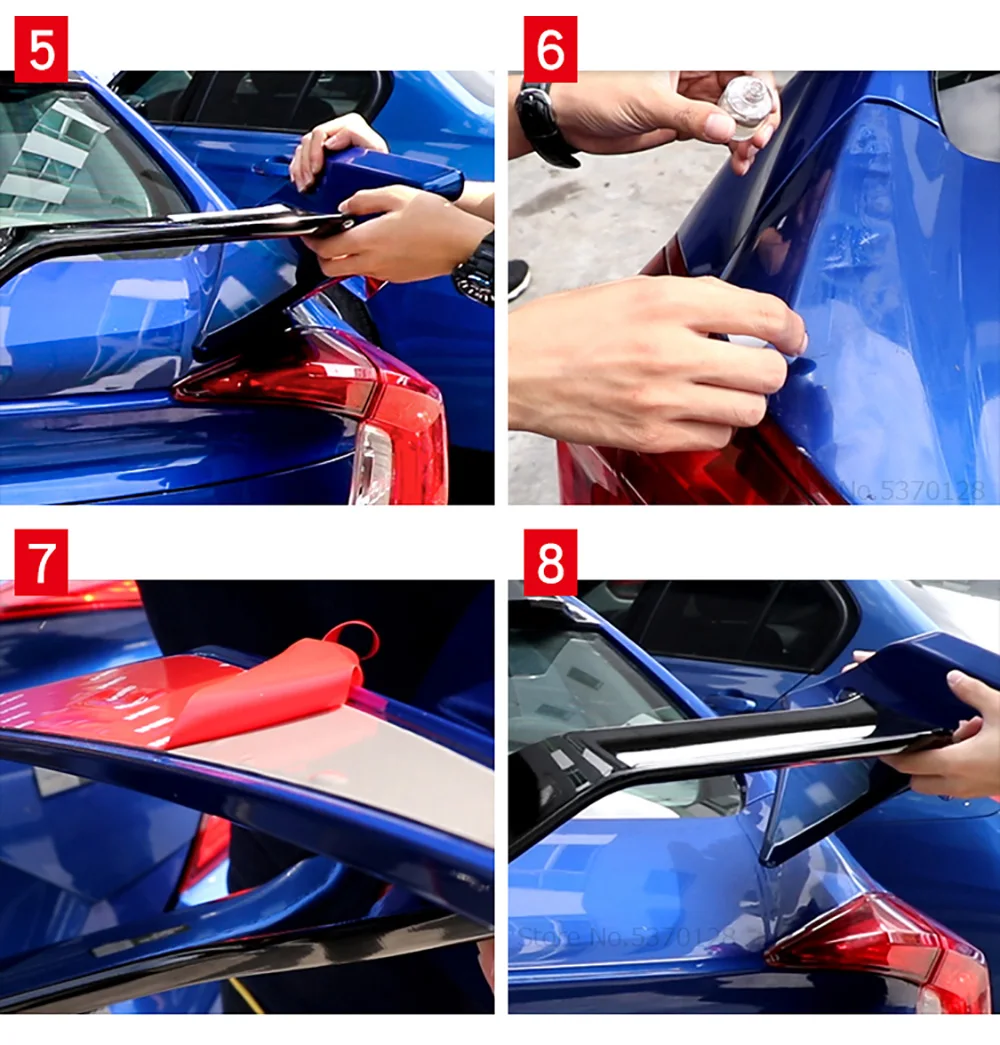 AITWATT Подходит для Honda Civic белый спойлер высокое качество АБС пластик задняя крыша хвост крыло черный спойлер для автомобиля Стайлинг