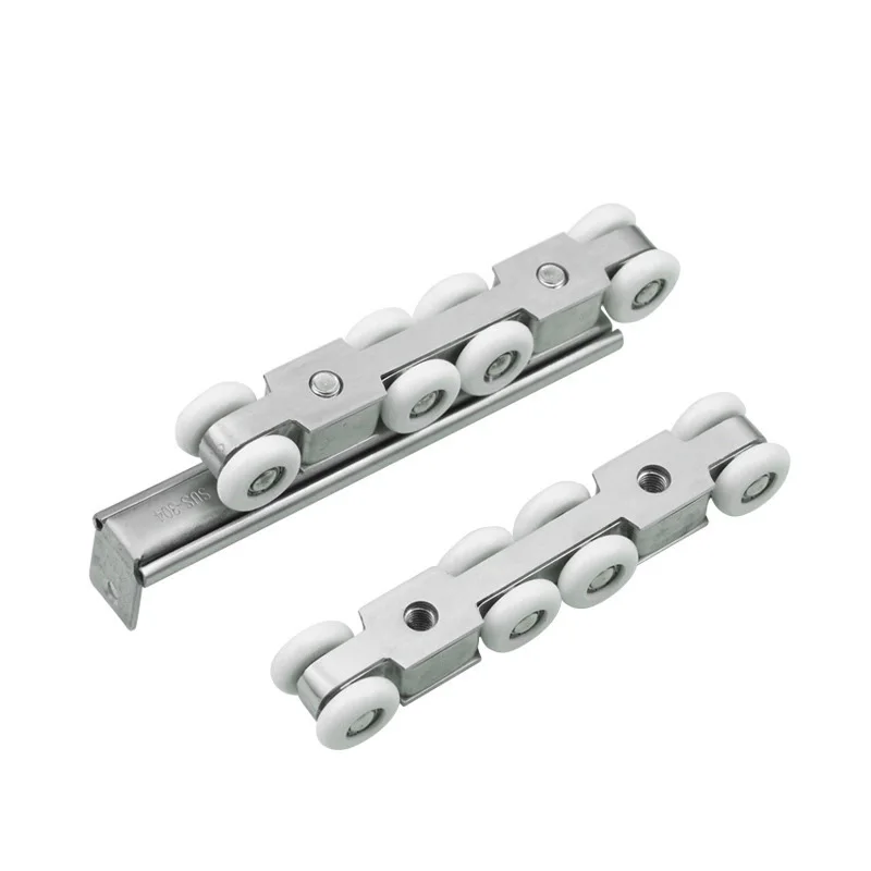 

2 Pcs 8 Wheels Sliding Door Rollers Hanging Pulley Home Bathroom Door Hardware