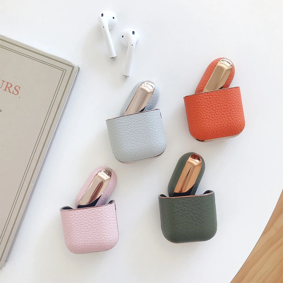 Высококачественный чехол из натуральной кожи для Apple Airpods 1 2, чехол, аксессуары, защита, роскошный модный наушник с Bluetooth сумкой
