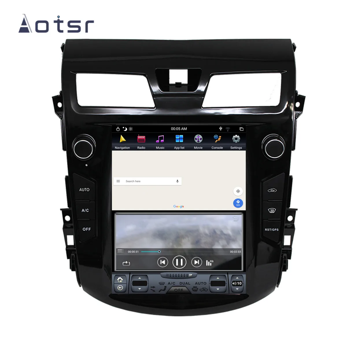 Top Aotsr Tesla 10.4“ Android 8.1 Vertical screen Car DVD Multimedia player GPS Navigation For NISSAN Teana 2013-2018 stereo carplay 3
