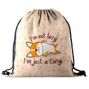 

8 Colors Women Backpack Print Shopping Bags Drawstring Daypack Travel Shop Bag Sports Gym Daypack Swimming School Backpack