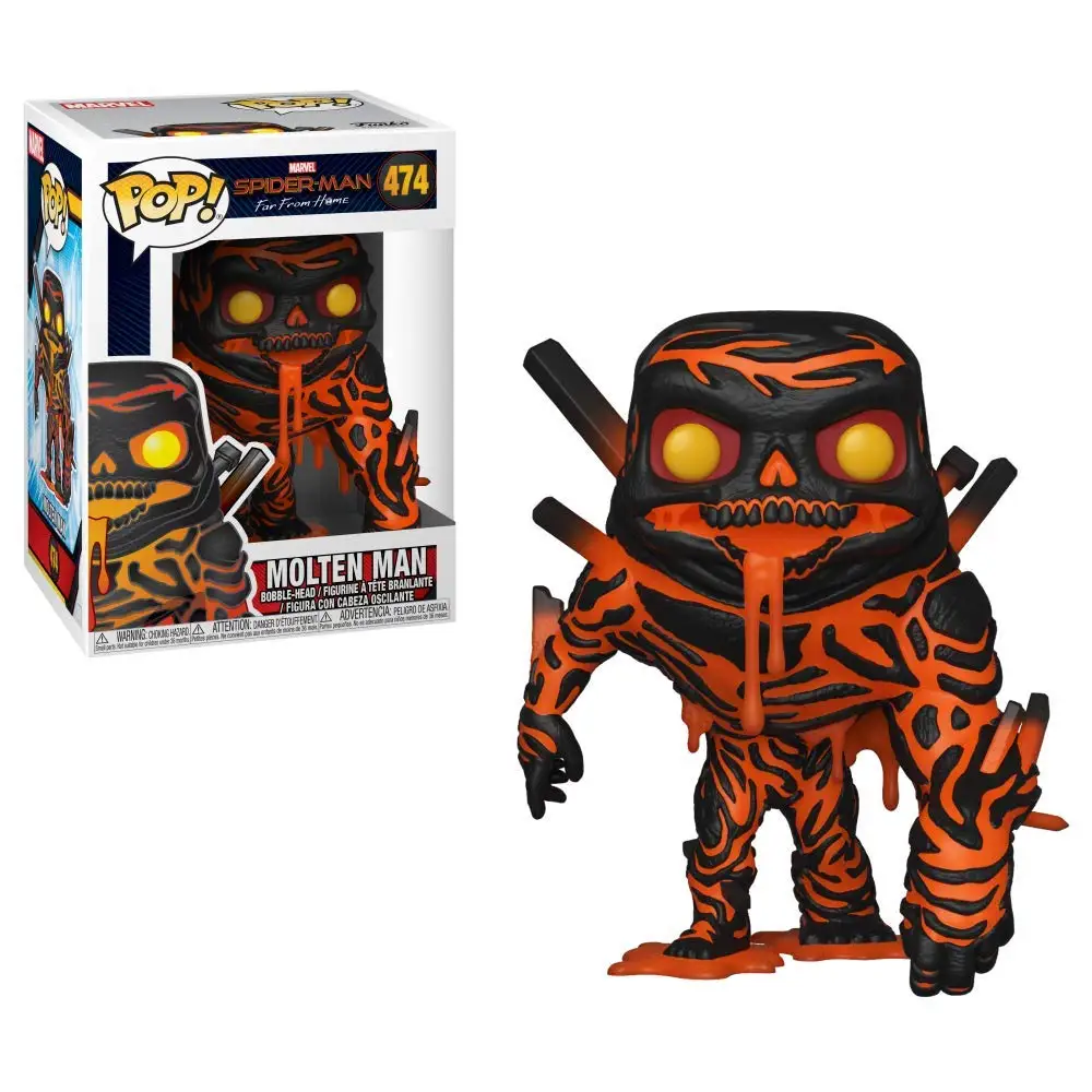 FUNKO POP Официальный Marvel: Человек-паук вдали от дома-расплавленный человек Виниловая фигурка Коллекционная модель игрушки с оригинальной