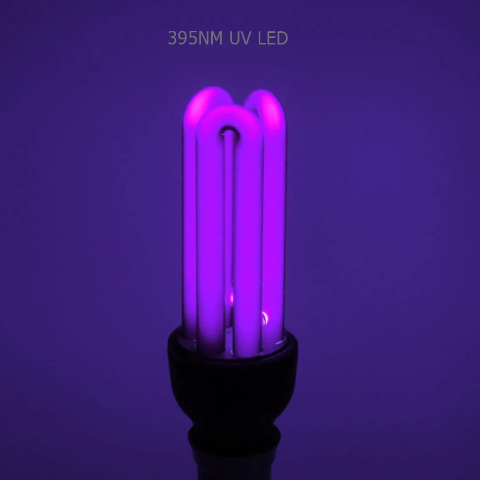 나선형 보라색 램프 조명 에너지 절약 블랙 라이트, 자외선 형광 CFL 전구, 220V, E27, 40W, 5 개